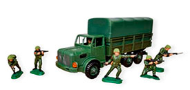 Modern Infantry in Olive Green Truck