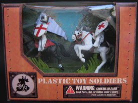 Templar Knights on horseback boxed