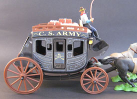 CONFEDERATE STATES ARMY CONCORD STAGECOACH w FIGURE GUIDE & DRAW DSG ARGENTINA 