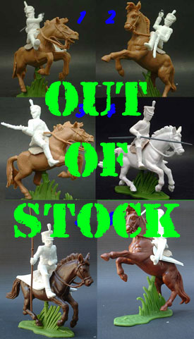 Unpainted Napoleonic Cavalry in White Plastic
