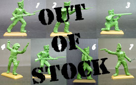 Napoleonic Infantry unpainted set in green