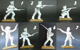 Napoleonic Infantry unpainted set in white